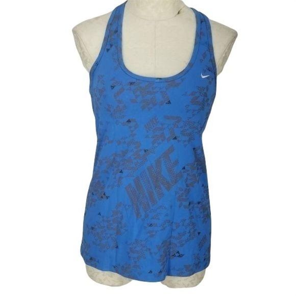 Nike Drifit Blue teal Grey racerback Med Tank top‎ - Picture 1 of 9
